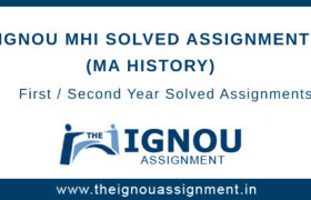 Ignou MA History Assignment