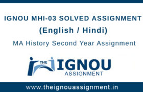 Ignou MHI-3 Assignment