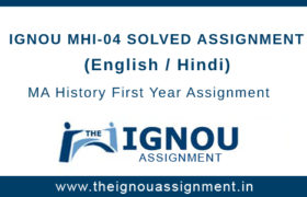 Ignou MHI-4 Assignment
