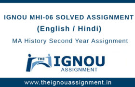 Ignou MHI-6 Assignment