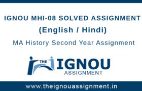 Ignou MHI-8 Assignment