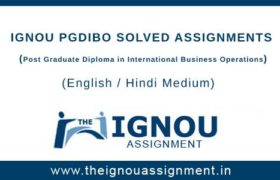 Ignou PGDIBO Solved Assignment