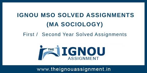 ignou ma sociology 2nd year assignment