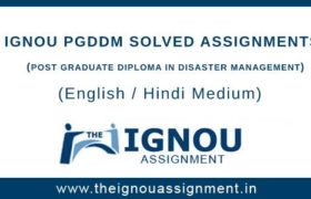 IGNOU PGDDM Assignments