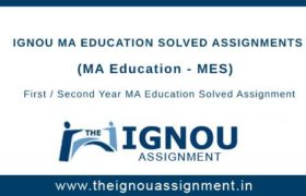Ignou MA Education Solved Assignment