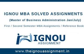 Ignou MBA Solved Assignments