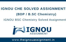 IGNOU CHE Solved Assignment