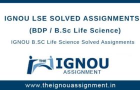 IGNOU LSE Solved Assignment