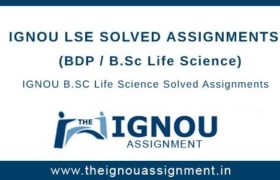 IGNOU LSE Solved Assignment