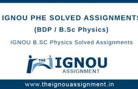IGNOU PHE Solved Assignment