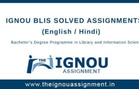IGNOU Blis Solved Assignment