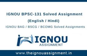 IGNOU BPSC-131 Solved Assignment