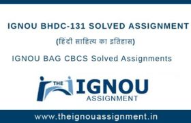 IGNOU BHDC-131 Solved Assignment