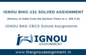 IGNOU BHIC-131 Solved Assignment