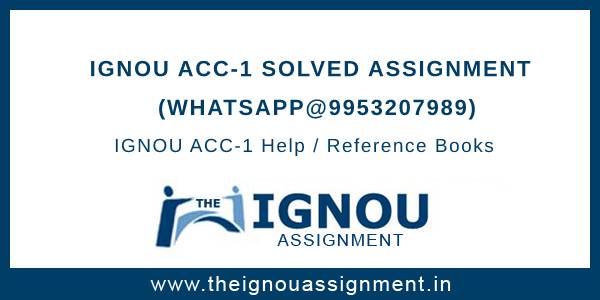 ignou assignment acc 01