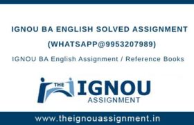 IGNOU BA English Solved Assignment