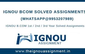 IGNOU BCOM Solved Assignments