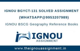 IGNOU BGYCT-131 Solved Assignments