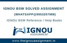 IGNOU BSW Solved Assignment