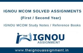 IGNOU MCOM Solved Assignments