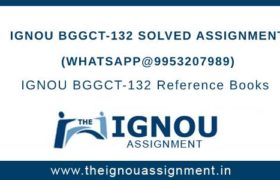 IGNOU BGGCT132 Solved Assignment