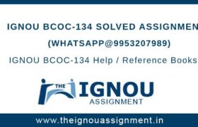 IGNOU BCOC-134 Solved Assignment