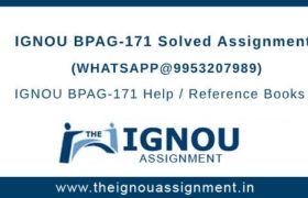 Assignment IGNOU BPAG171