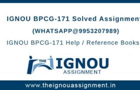 Assignment IGNOU BPCG171