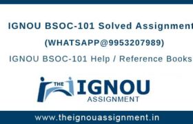 IGNOU BSOC101 Assignment