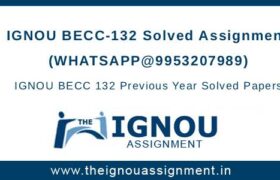 IGNOU BECC-132 Assignment