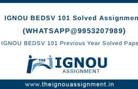 IGNOU BEDSV101