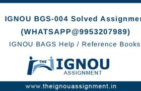 IGNOU BGS-4 Solved Assignment