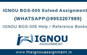 IGNOU BGS-5 Solved Assignment