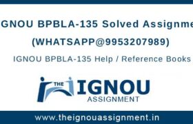 IGNOU BPBLA-135 Assignment