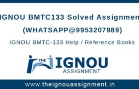 IGNOU BTMC133 Assignment