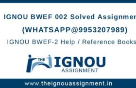 IGNOU BWEF-2 Solved Assignment