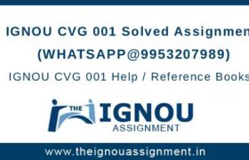 IGNOU CVG001 Assignment