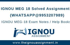 IGNOU MEG-18 Assignment