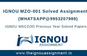 IGNOU MZO-1 Assignment
