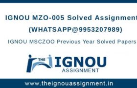 IGNOU MZO-5 Assignment