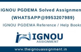 IGNOU PGDEMA Assignment
