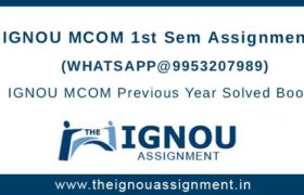 IGnou mcom 1st sem assignment
