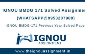 IGNOU BMDG171 Assignment