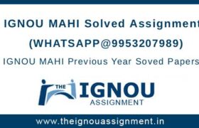 IGNOU MAHI Assignment