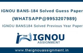 BANS184 Solved Guess Papers