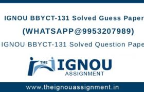 BBYCT-131 Solved Guess Papers