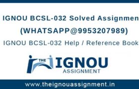 BCSL-032 Solved Assignment