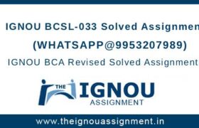BCSL-033 Solved Assignment