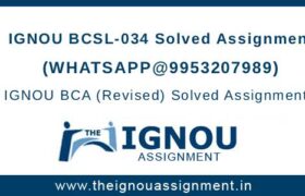 BCSL-034 Solved Assignment