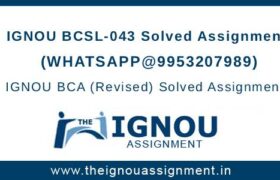 BCSL-043 Solved Assignment